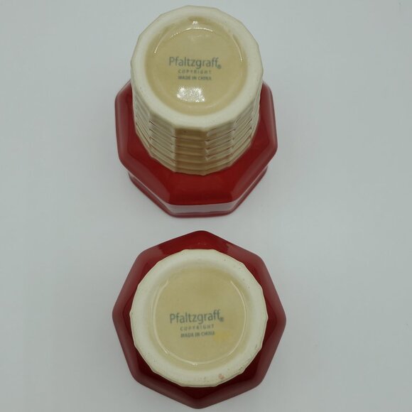 Pfaltzgraff Real Red Ice Cream Cone Dishes Red Waffle Cone Dishes - Picture 3 of 4